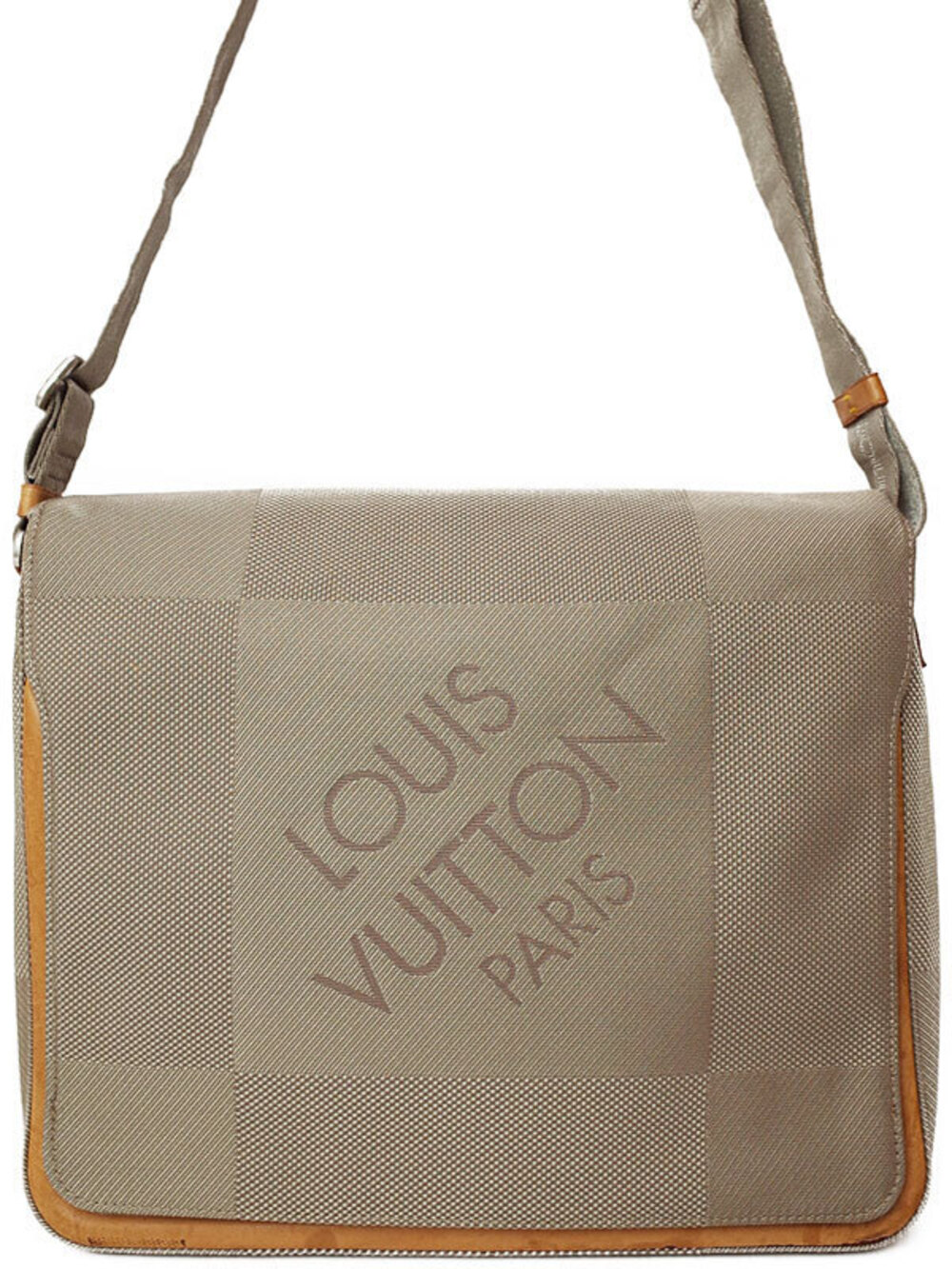 Louis Vuitton Damier Geant Messager Shoulder Bag Canvas Leather Brown